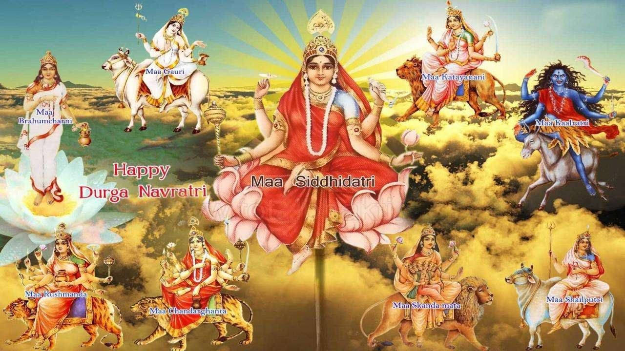 Download Heavenly Nav Durga Wallpaper