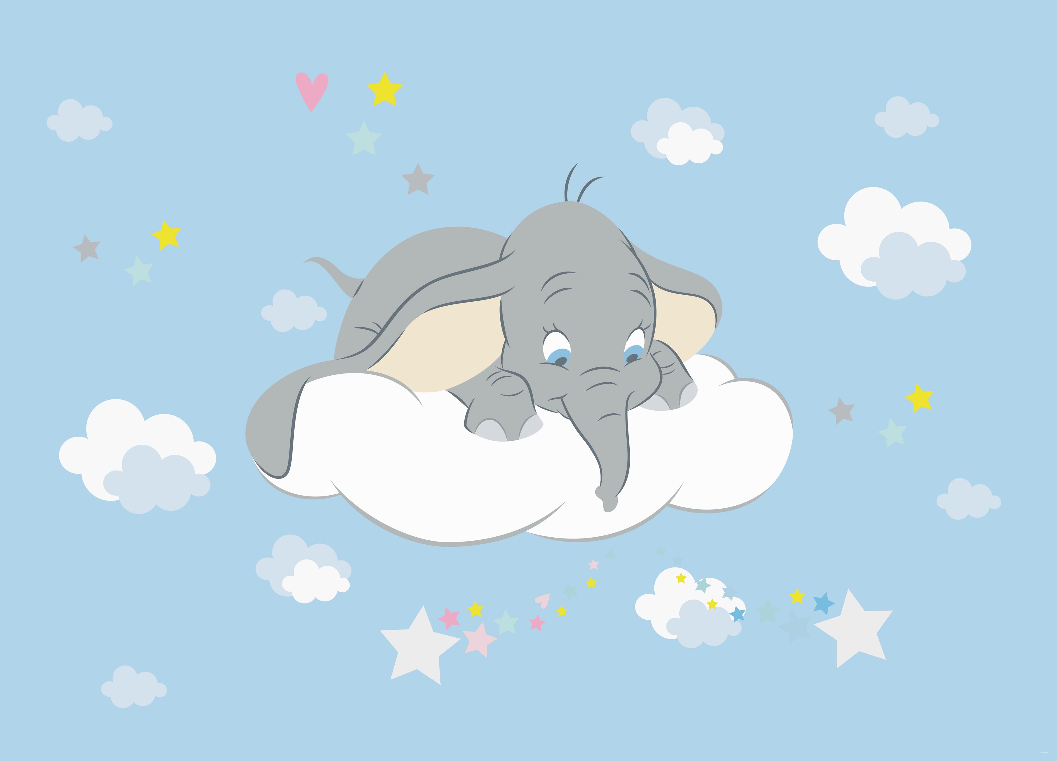 poster Dumbo blue and gray from Disney