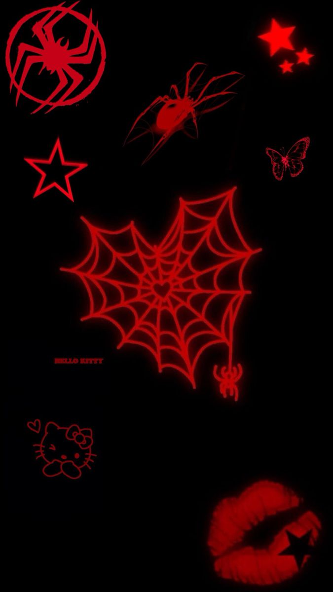 Red spider hello kitty wallpaper