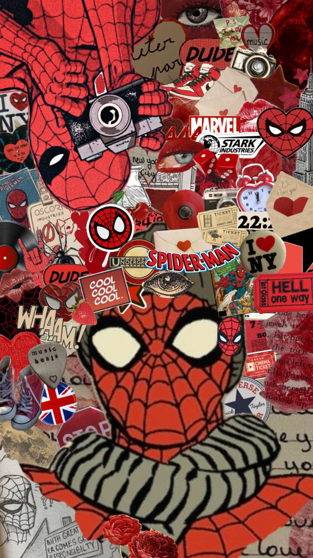 #tv #movies #wallpaper #vintage # spiderman #marvel #spider #man #red #peter #parker #peterparker