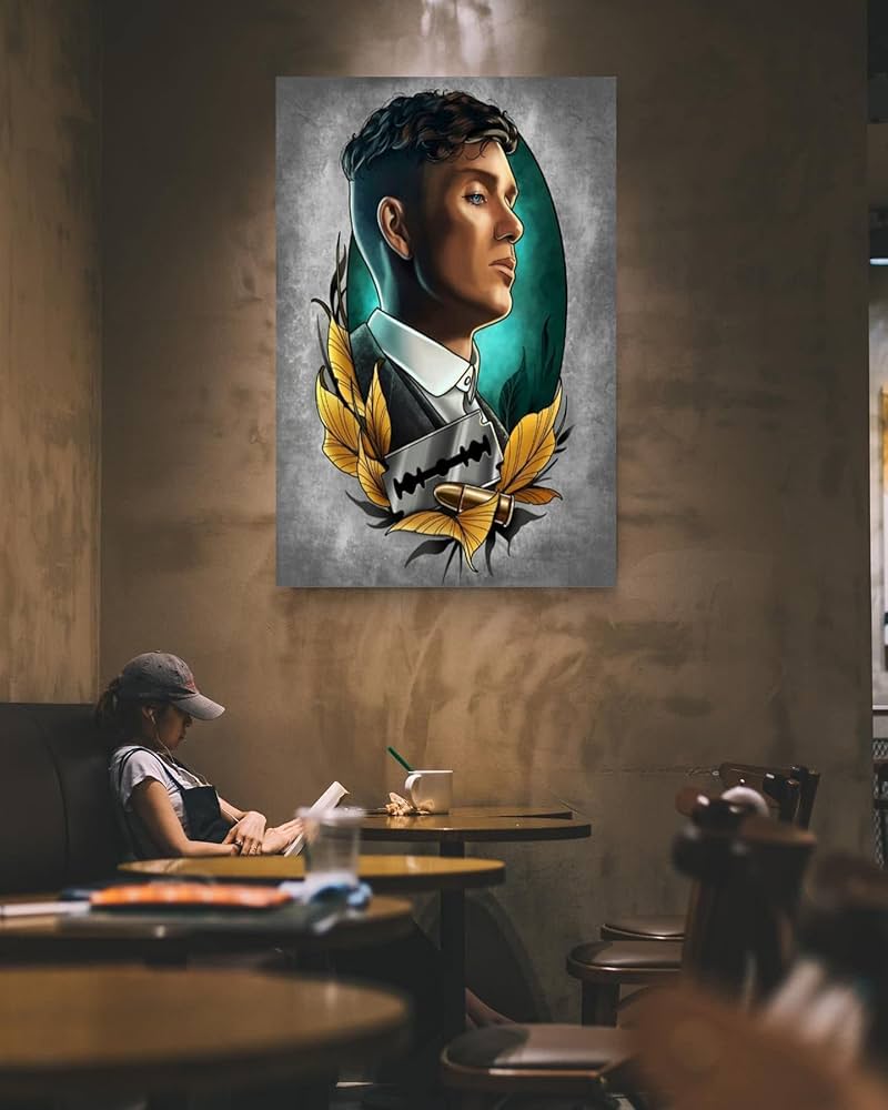Thomas Shelby MDF Wall Art Peaky Blinders Graffiti Print MDF Portrait Of Tommy Shelby Art Picture (24x30cm, Thomas Shelby 2), Buy Online At Best Price In KSA Is Now Amazon.sa: Home