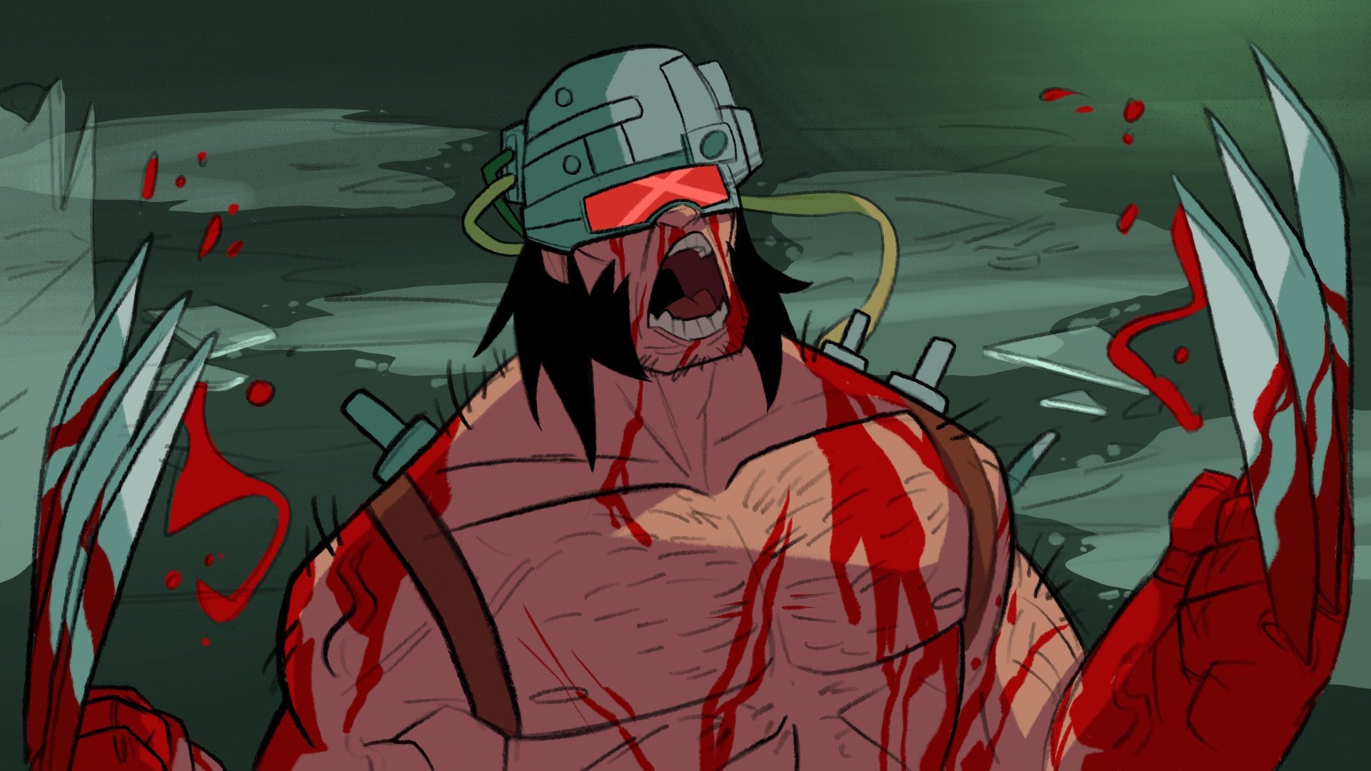 Fanart: Dreaming of a Genndy Tartakovsky Wolverine show in the style of Primal