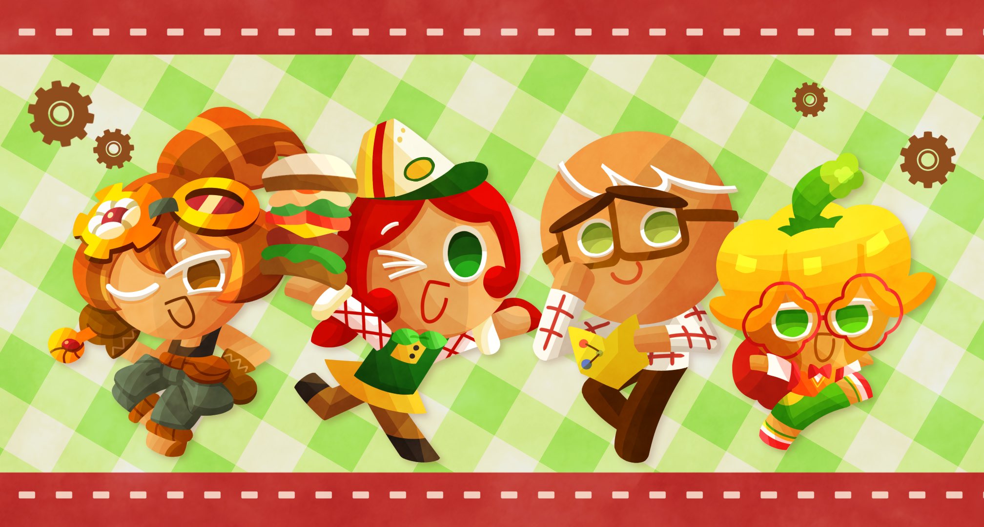 Download Sandwich Cookie (Cookie Run) Hero Cookie (Cookie Run) Croissant Cookie (Cookie Run) Bell Pepper Cookie (Cookie Run) Video Game Cookie Run: OvenBreak HD Wallpaper