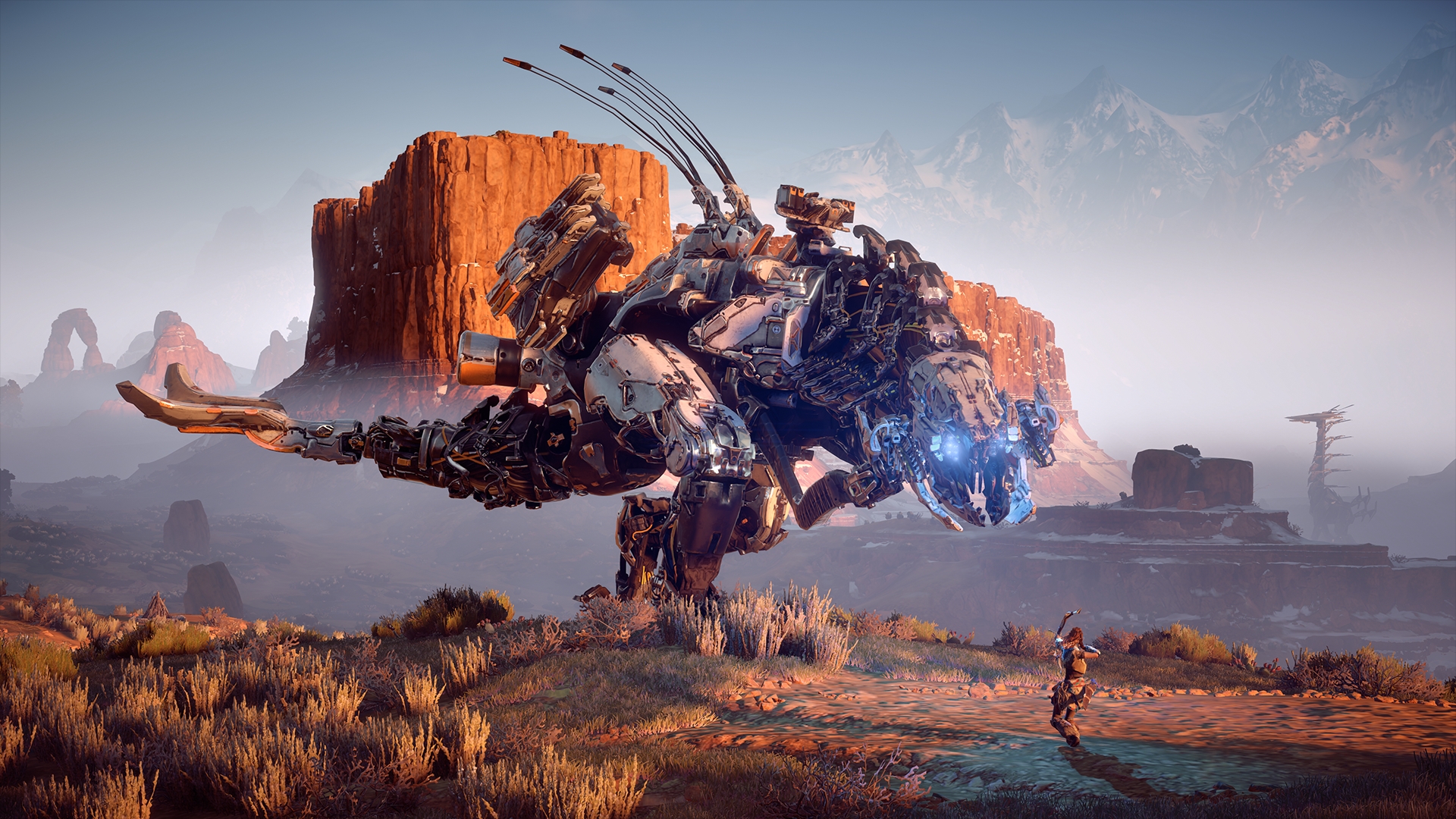 Post Apocalyptic Robot Pet In The Game Horizon Zero Dawn Desktop Wallpaper 1024x768