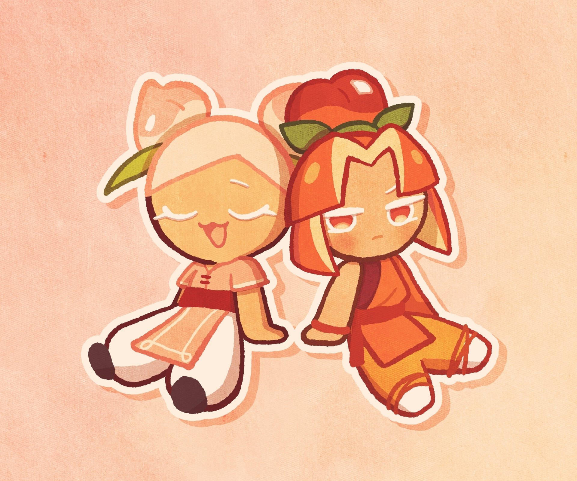 Download Plum Cookie (Cookie Run) Peach Cookie (Cookie Run) Anime Cookie Run HD Wallpaper