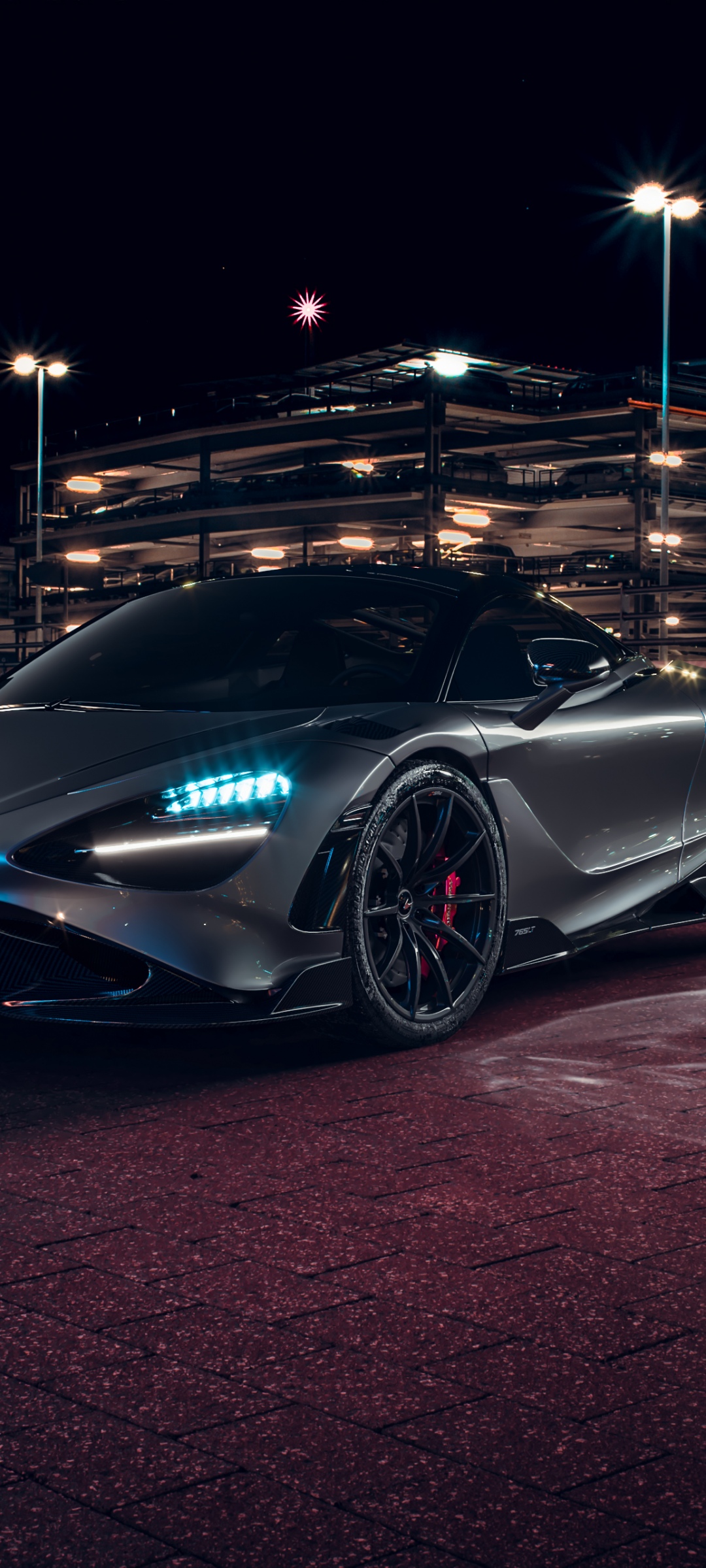McLaren 765LT Wallpaper 4K, Night illumination, Urban