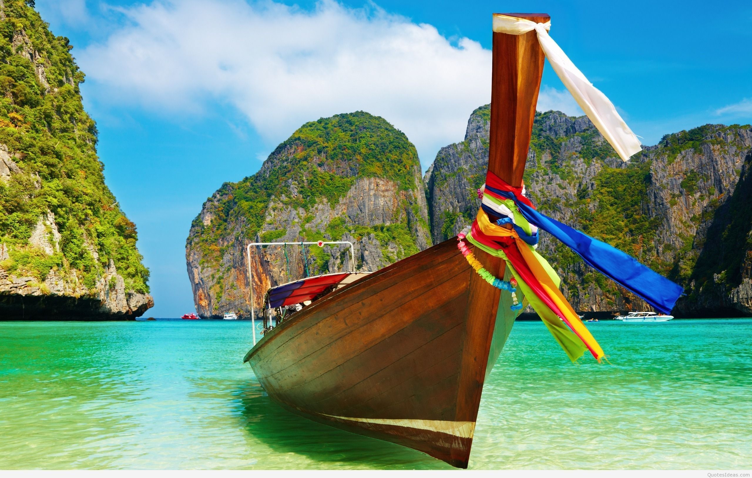 Boat summer desktop wallpaper