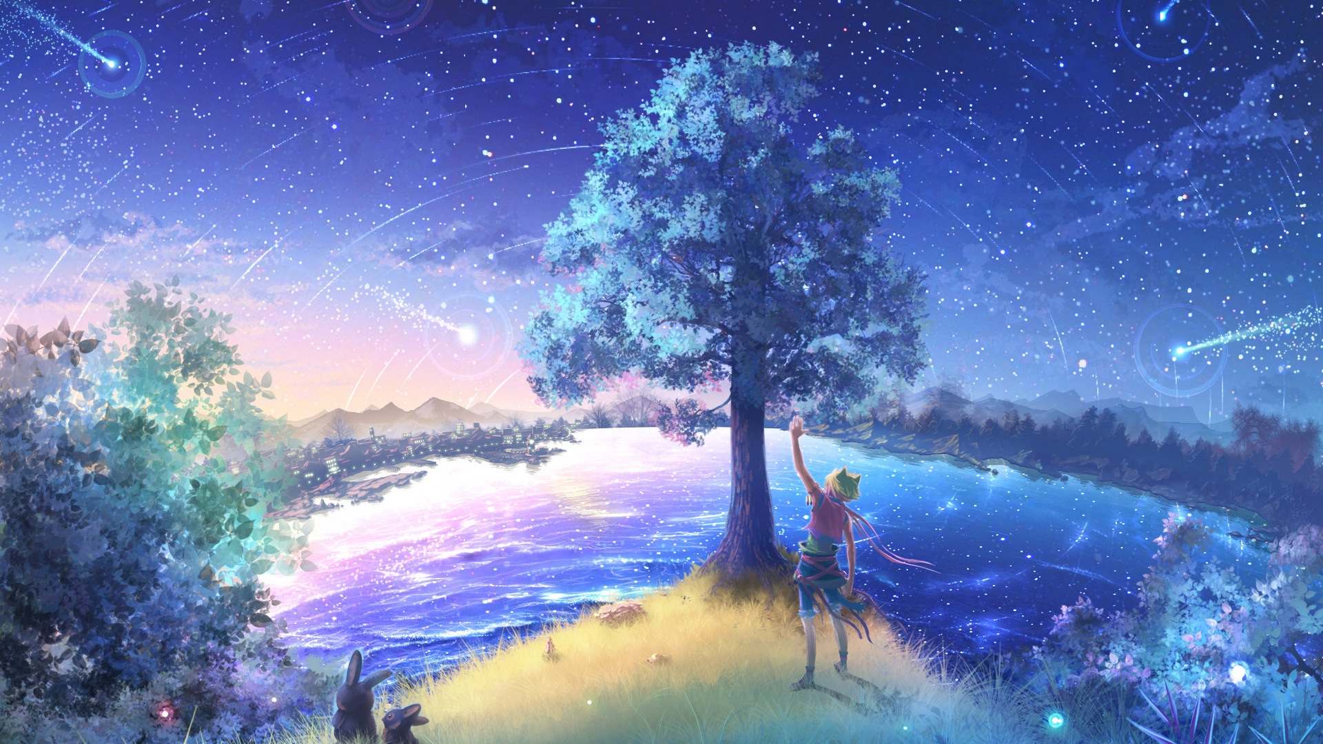Firefly Summer beautiful anime wallpaper Wallpaper Download Summer beautiful anime wallpaper Wallpaper Wallpaper Site