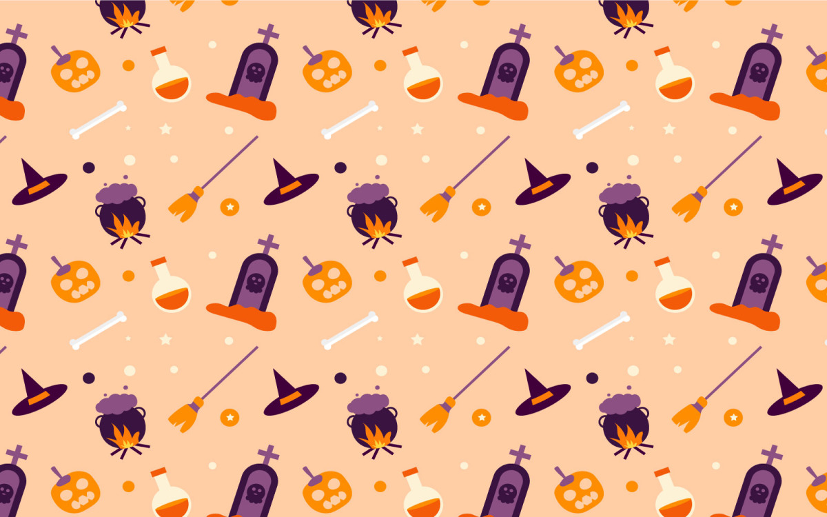 Seamless Halloween Pattern Vector Design