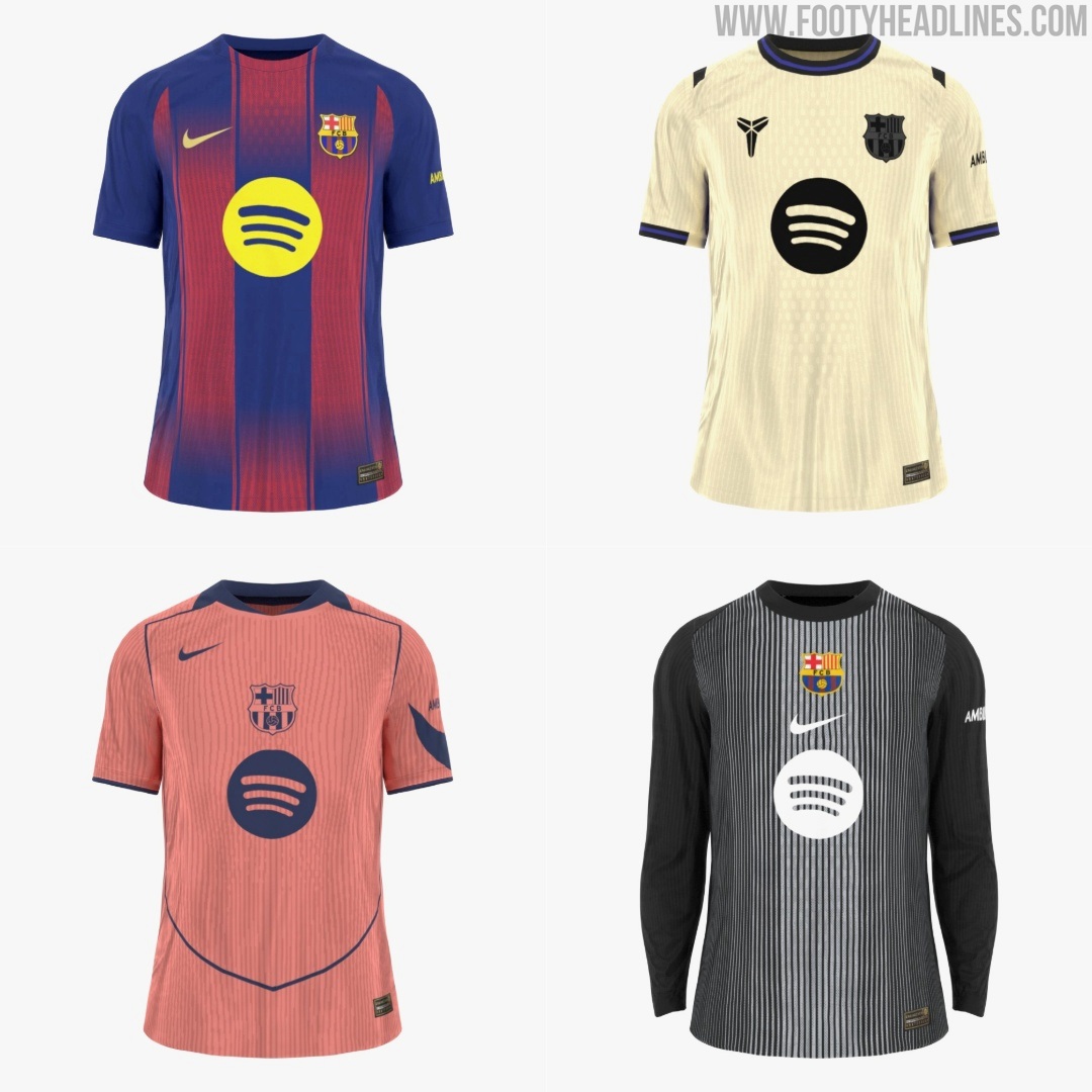 FC Barcelona 25 26 Home, Away & Third Kits Leaked