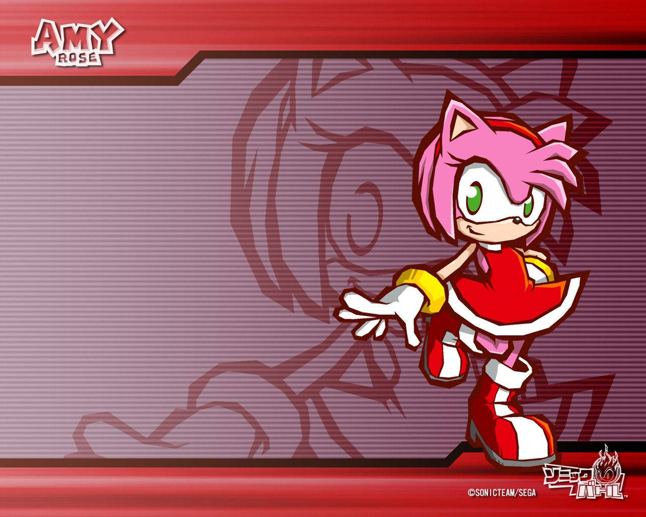 Download Amy Rose Sonic Battle Hero Wallpaper