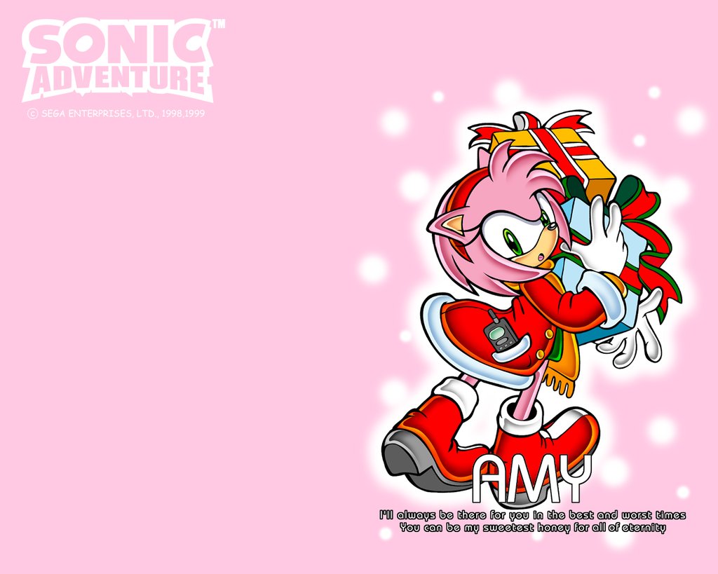 sonichedgeblog.bsky.social Rose Christmas Wallpaper from the Sonic Team website in 1999. In addition, a 1920x1080 edit can be found here