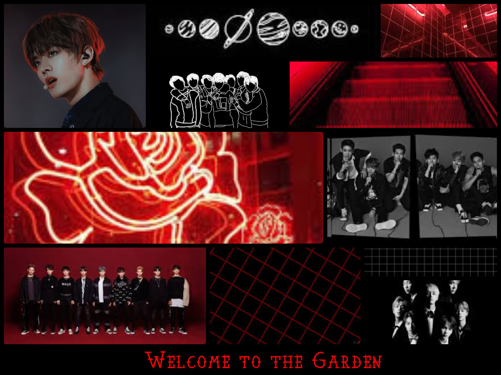 Light Blue Aesthetic KPop Keeho (P1Harmony) Laptop Computer Wallpaper Collage Reupload In My Normal Format Of A Request I Did