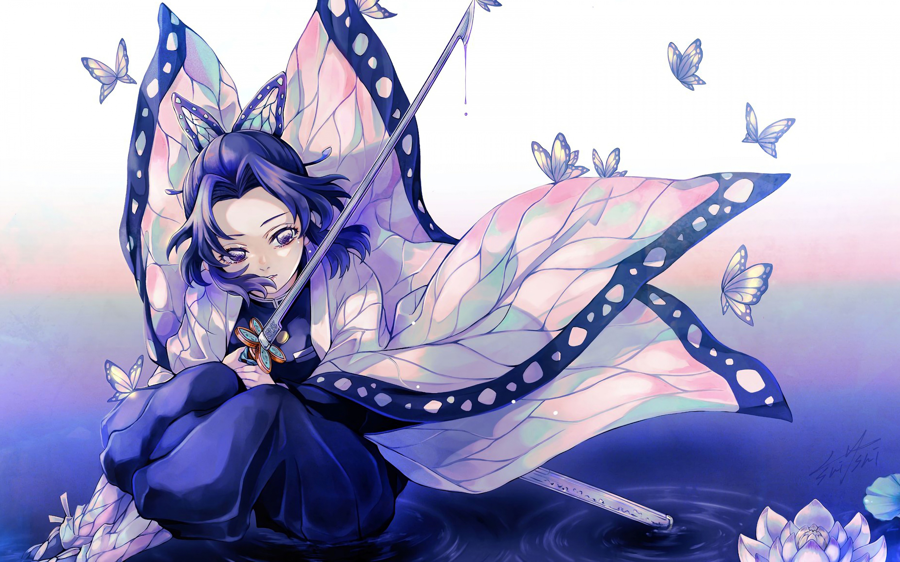 Shinobu Kocho Wallpaper 4K, Demon Slayer: Kimetsu no Yaiba