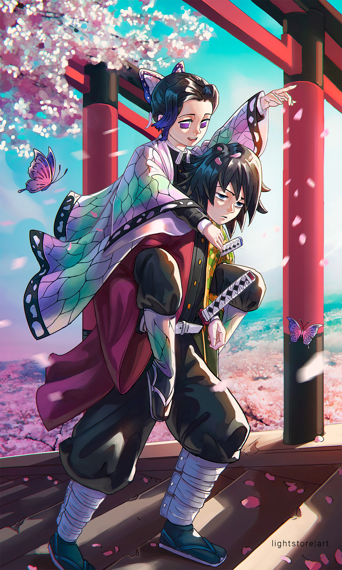 Giyu and Shinobu no Yaiba (Demon Slayer)
