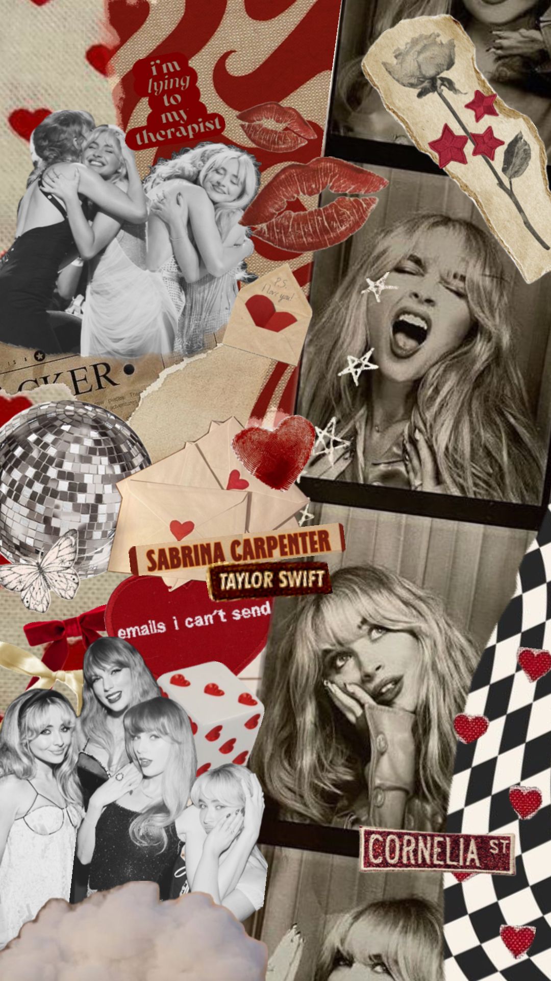 #taylorswift #sabrinacarpenter # wallpaper #music #taybrina