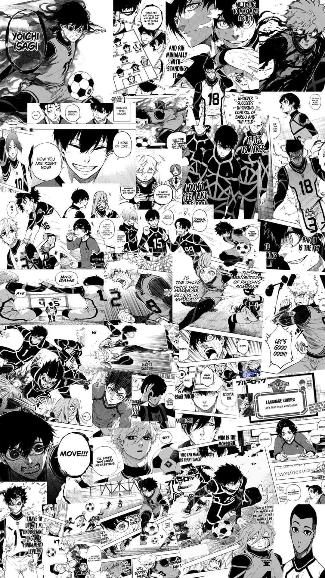 Download Blue Lock Manga Collage Wallpaper