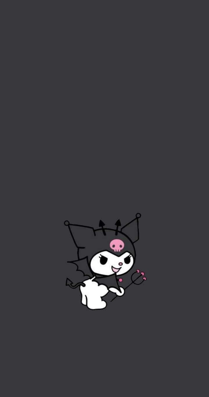 Download Kuromi iPhone Plain Black Wallpaper