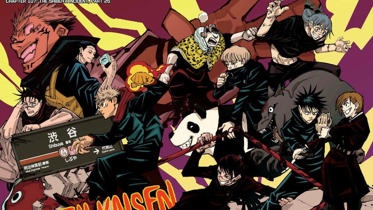 Download Epic Shonen Anime Characters Unite Wallpaper