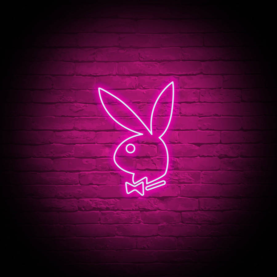 Neon Pink Playboy Logo Wallpaper