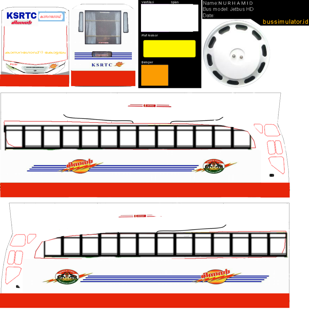 Bussid kerala: Ksrtc minnal livery