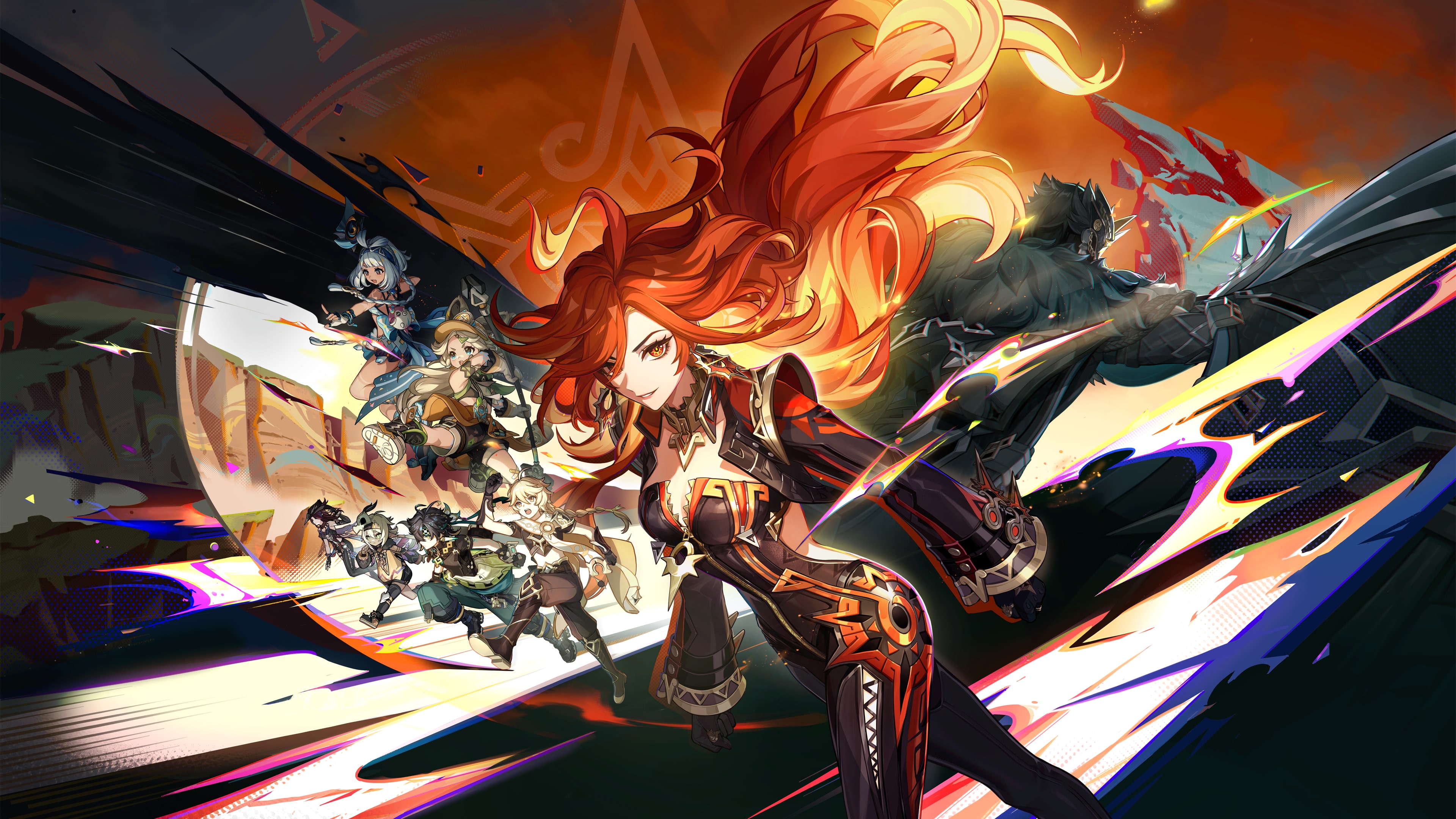 Mavuika Wallpaper 4K, Genshin Impact, Video Game