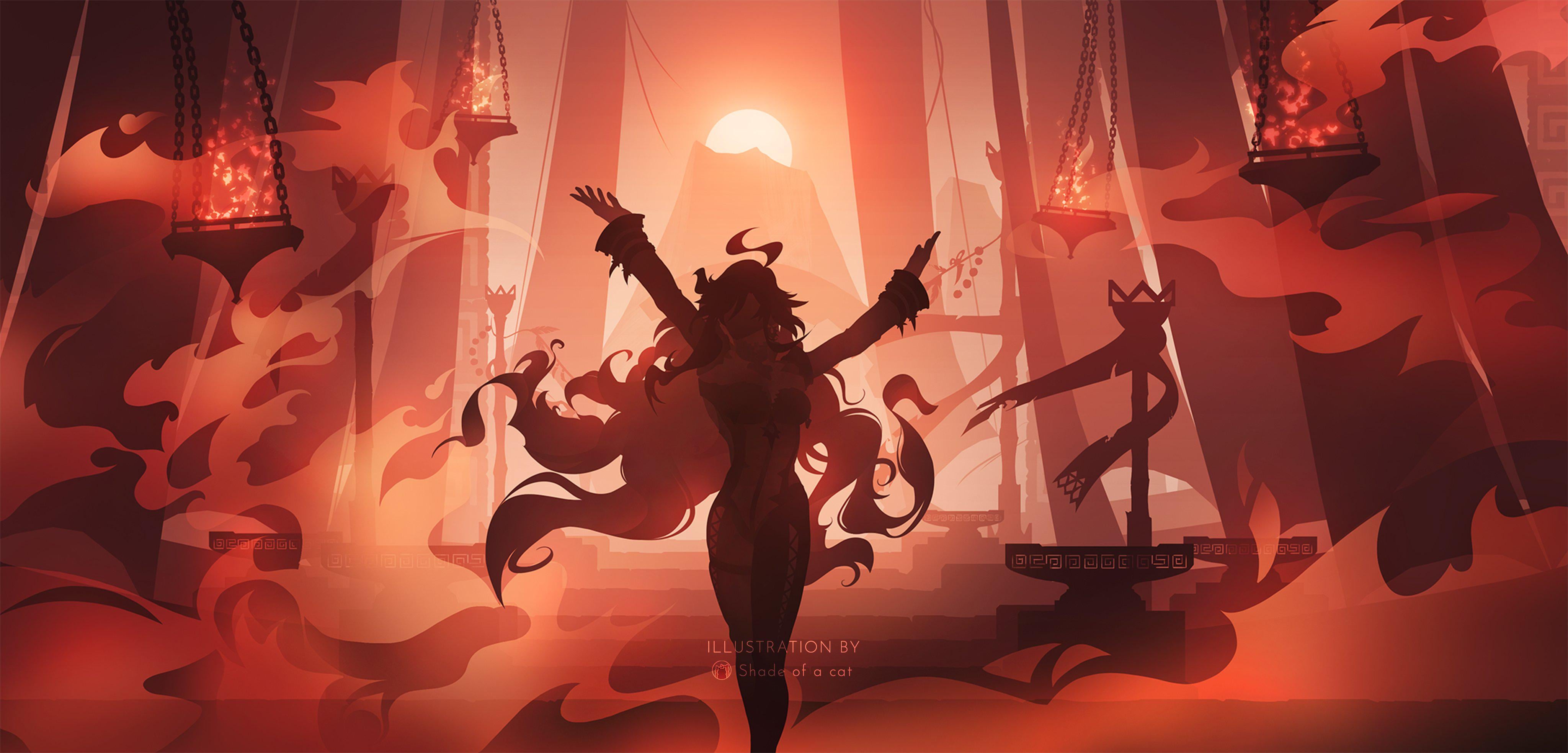 Mavuika Desktop Wallpaper (by shadeofacat)