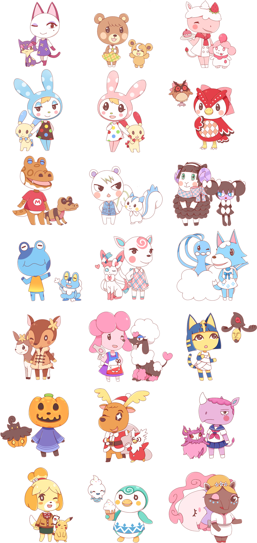 Download Animal Crossing Characters Cute Illustration