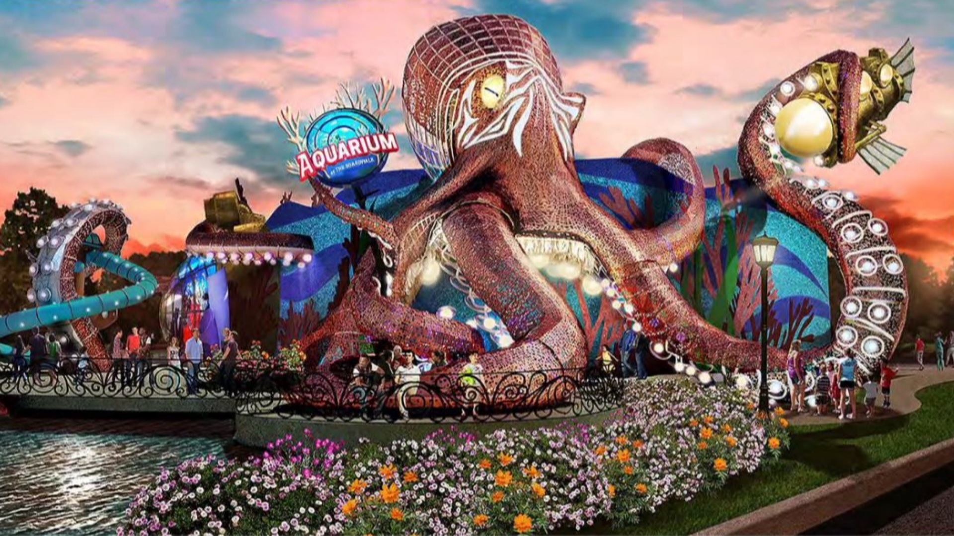 Proposed Branson aquarium could include large octopus reaching towards the strip