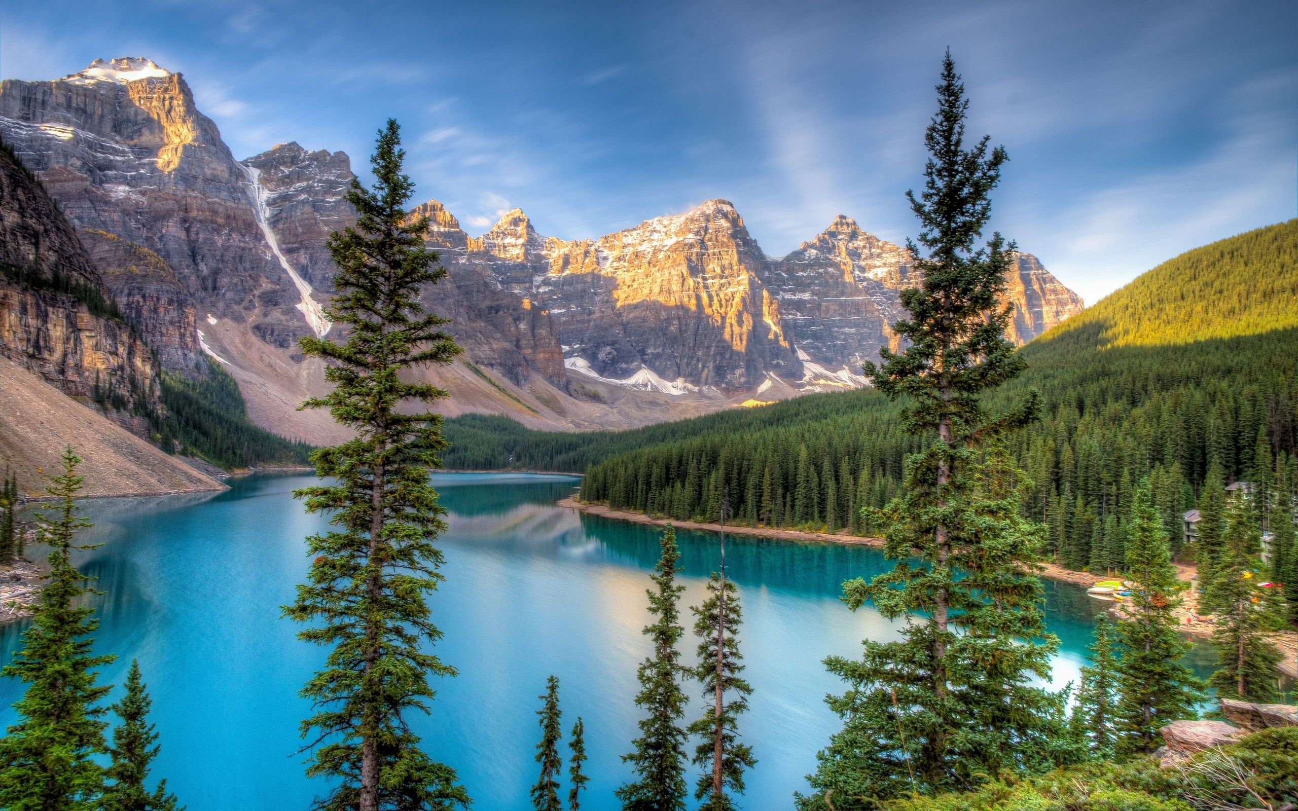 Download wallpaper 2560x1600 mountain, beautiful, lake, trees widescreen 16:10 HD background