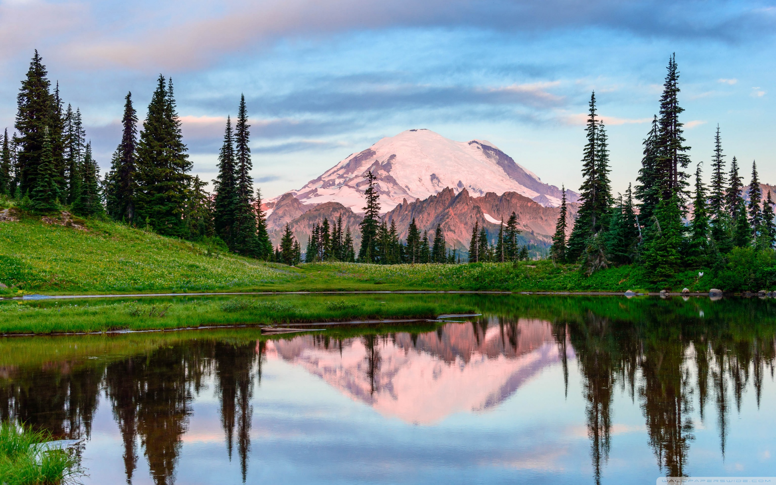 Snowy Mountain Peak Summer 4K UHD Wallpaper for UltraHD Desktop and TV, Widescreen and UltraWide Display, Dual Monitor, Smartphone and Tablet Devices