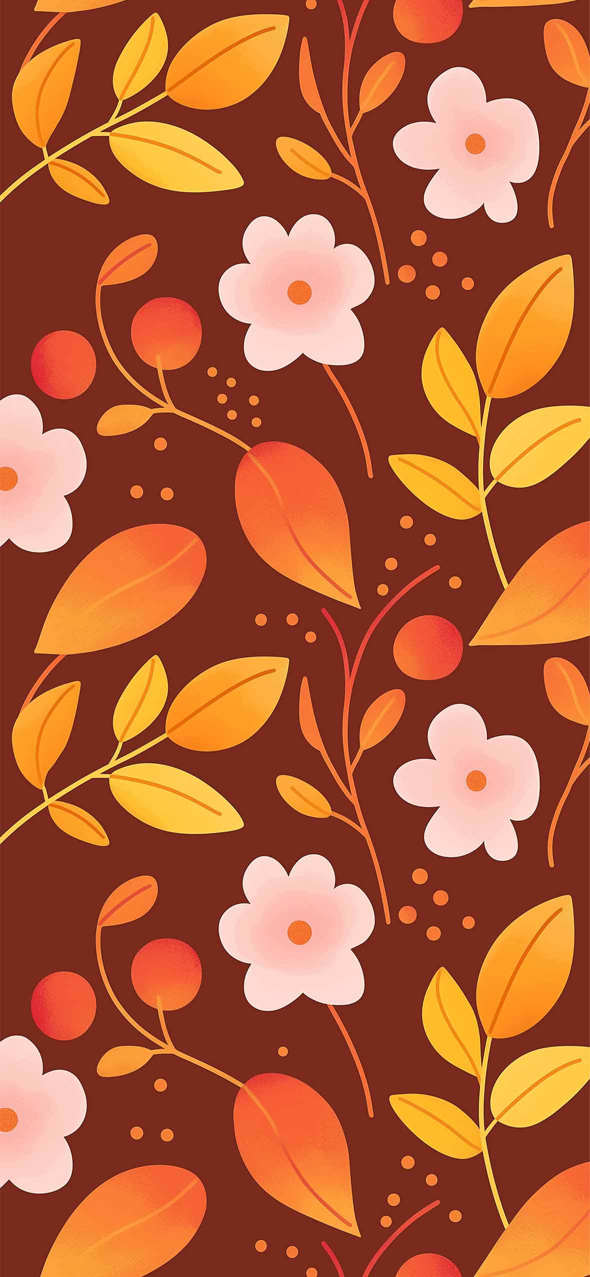 Autumn Fall Leaf Pattern Wallpaper Nature Wallpaper