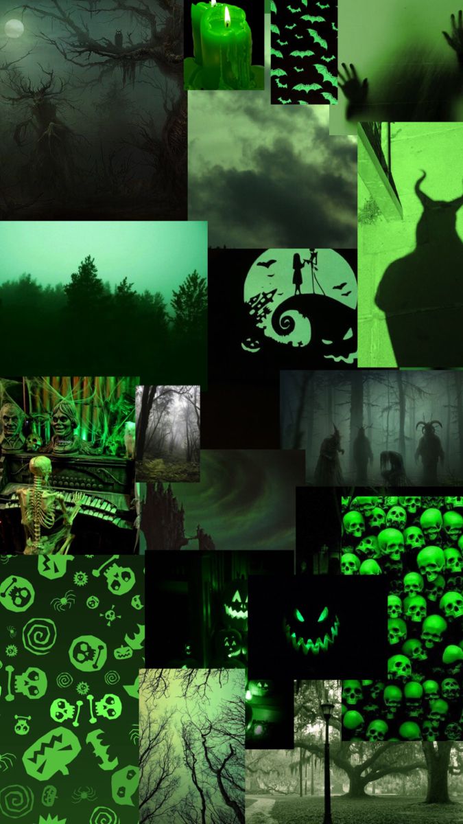 Spooky green halloween