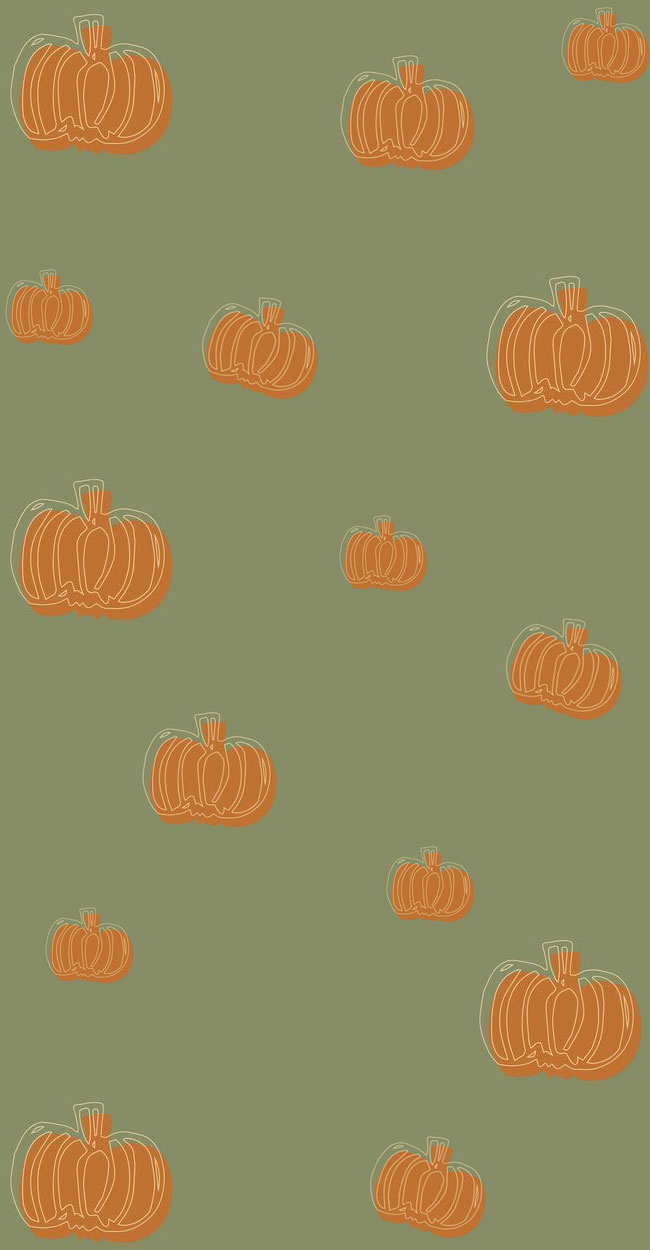 Pumpkin Wallpaper Ideas, Pumpkin Green Background Wallpaper