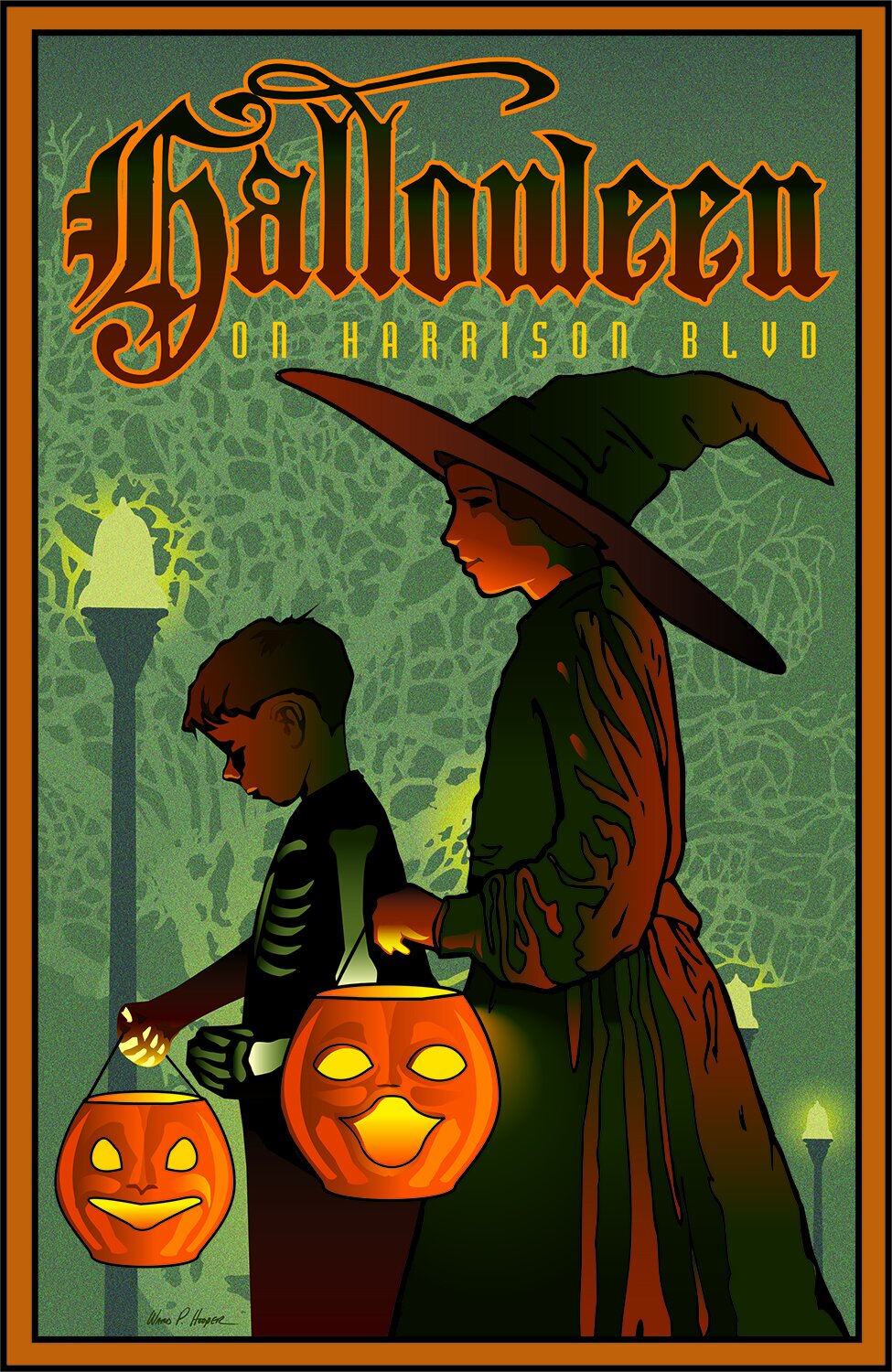 Halloween on Harrison Boulevard