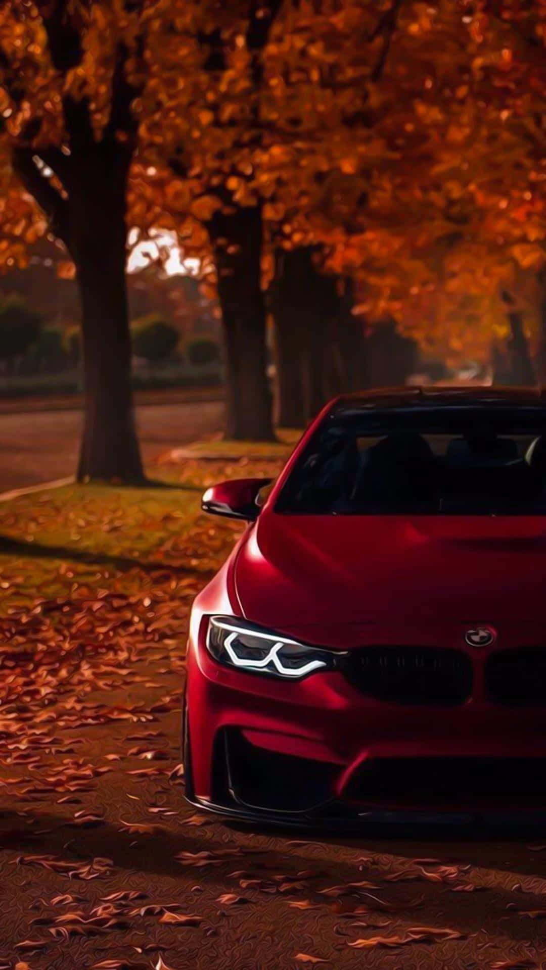 Download Red Bmw Expensive Parked Wallpaper