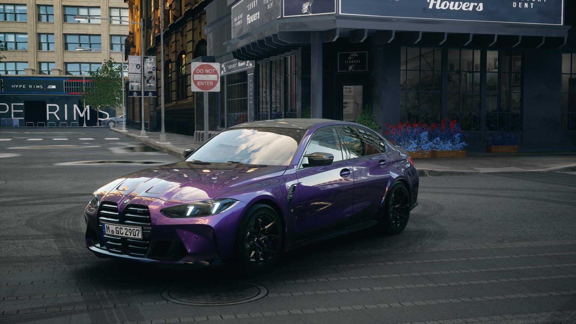 BMW Individual. BMW M3 Competition Sedan in Twilight Purple Pearl Metallic