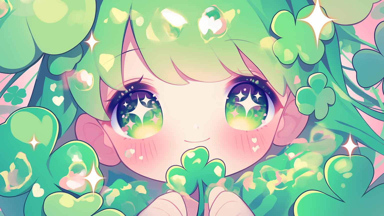 Anime Lucky Clover Girl Desktop Wallpaper Girl Wallpaper
