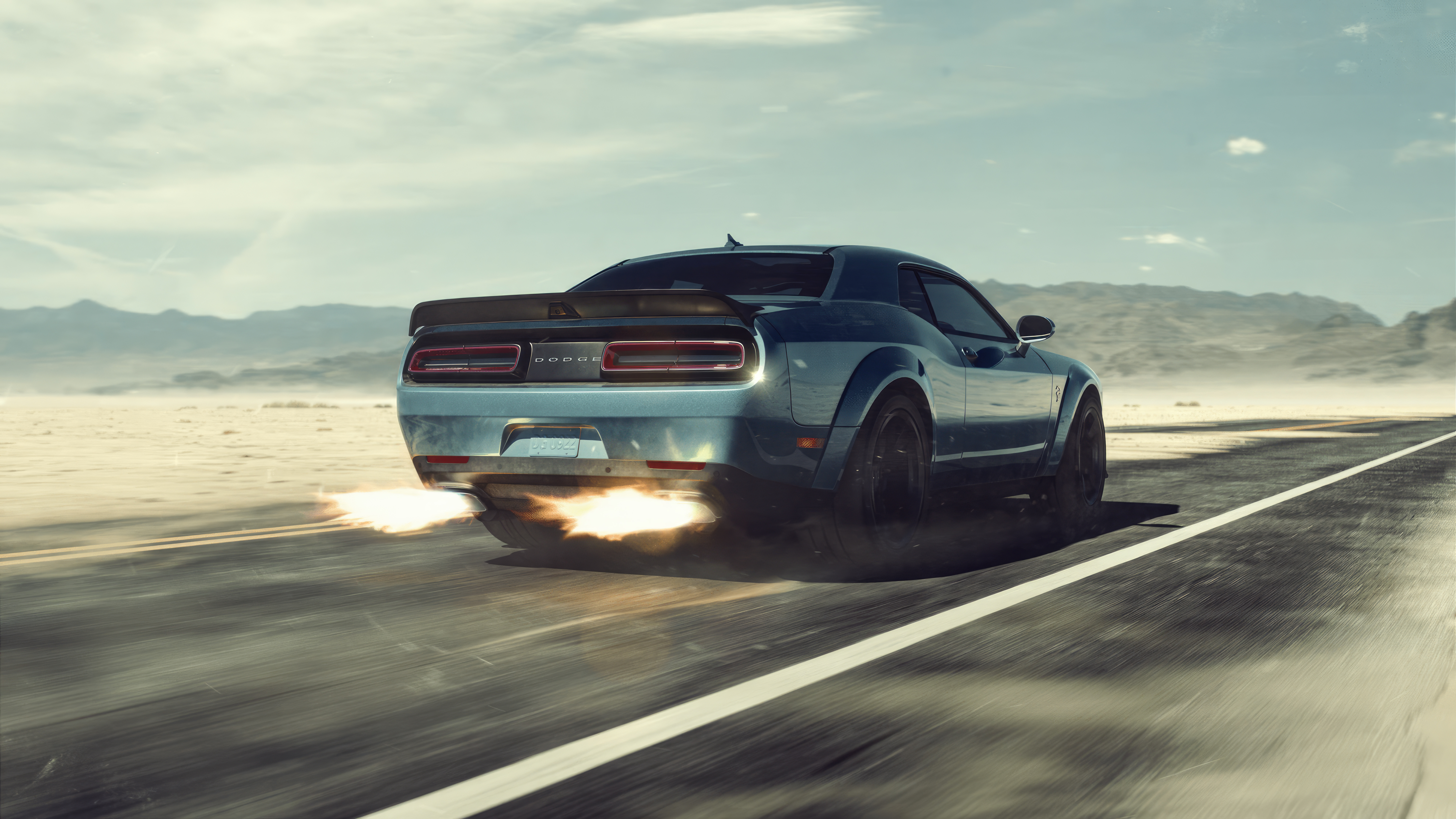2023 Dodge Challenger SRT Hellcat Rear 8k Wallpaper, HD Cars Wallpaper, 4k Wallpaper, Image, Background, Photos and Picture