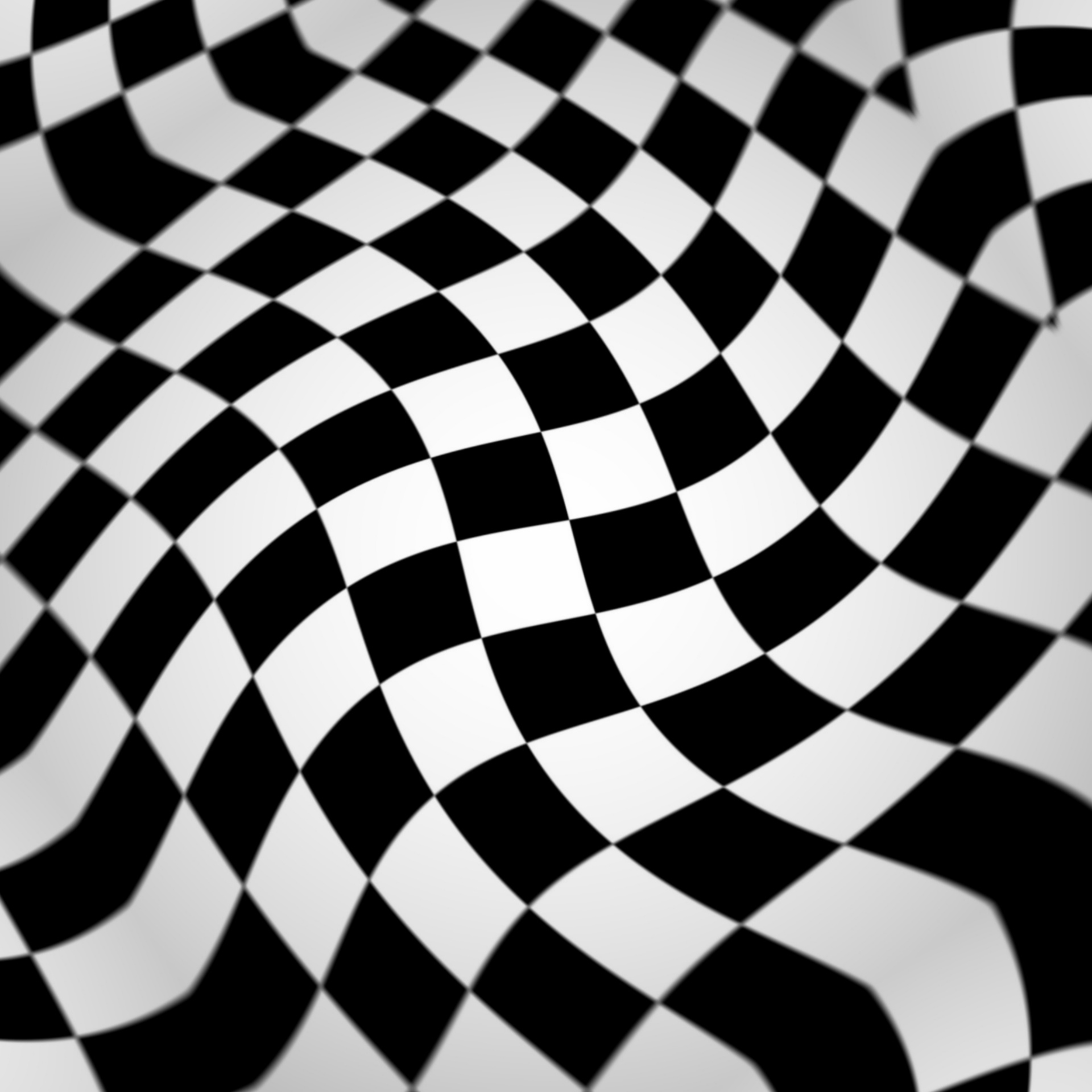 Wavy, checkerboard, black, white, wallpaper