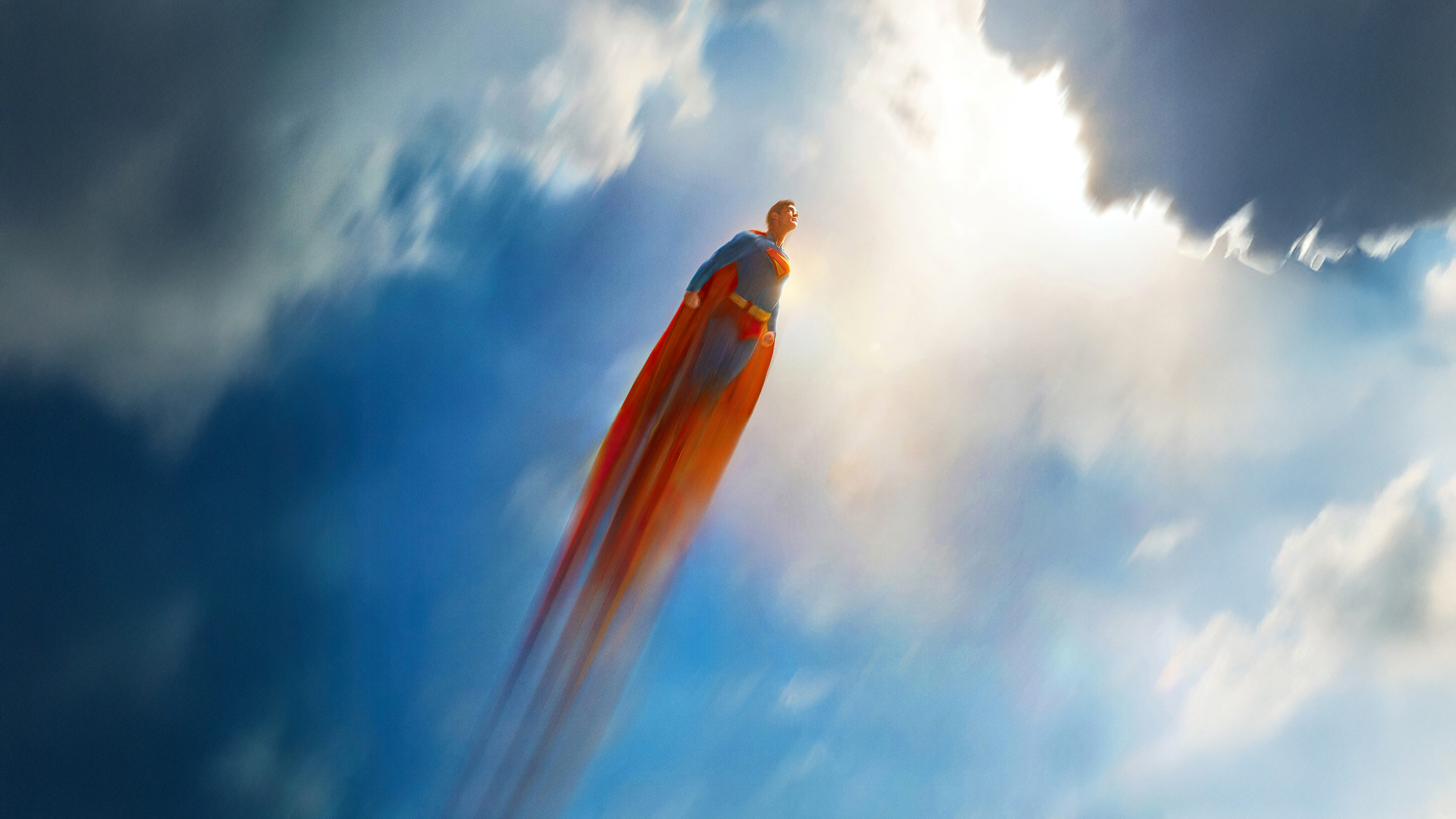 Superman Wallpaper 4K, Flying, Sky, DC Superheroes