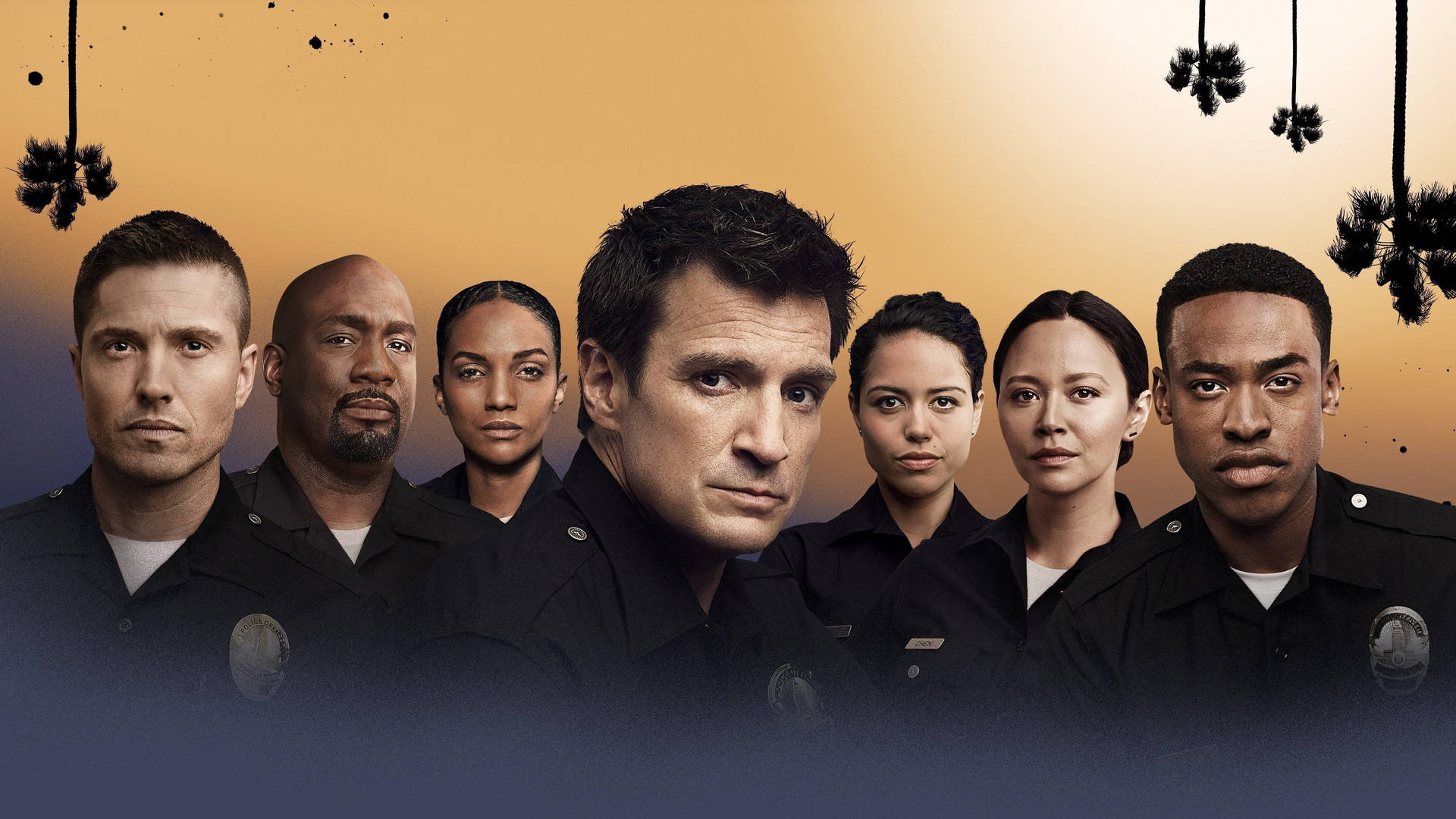 Download Distinguished Actor Nathan Fillion in 'The Rookie' Wallpaper