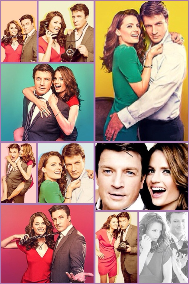 Stana Katic and Nathan Fillion- I love these two.and Castle!