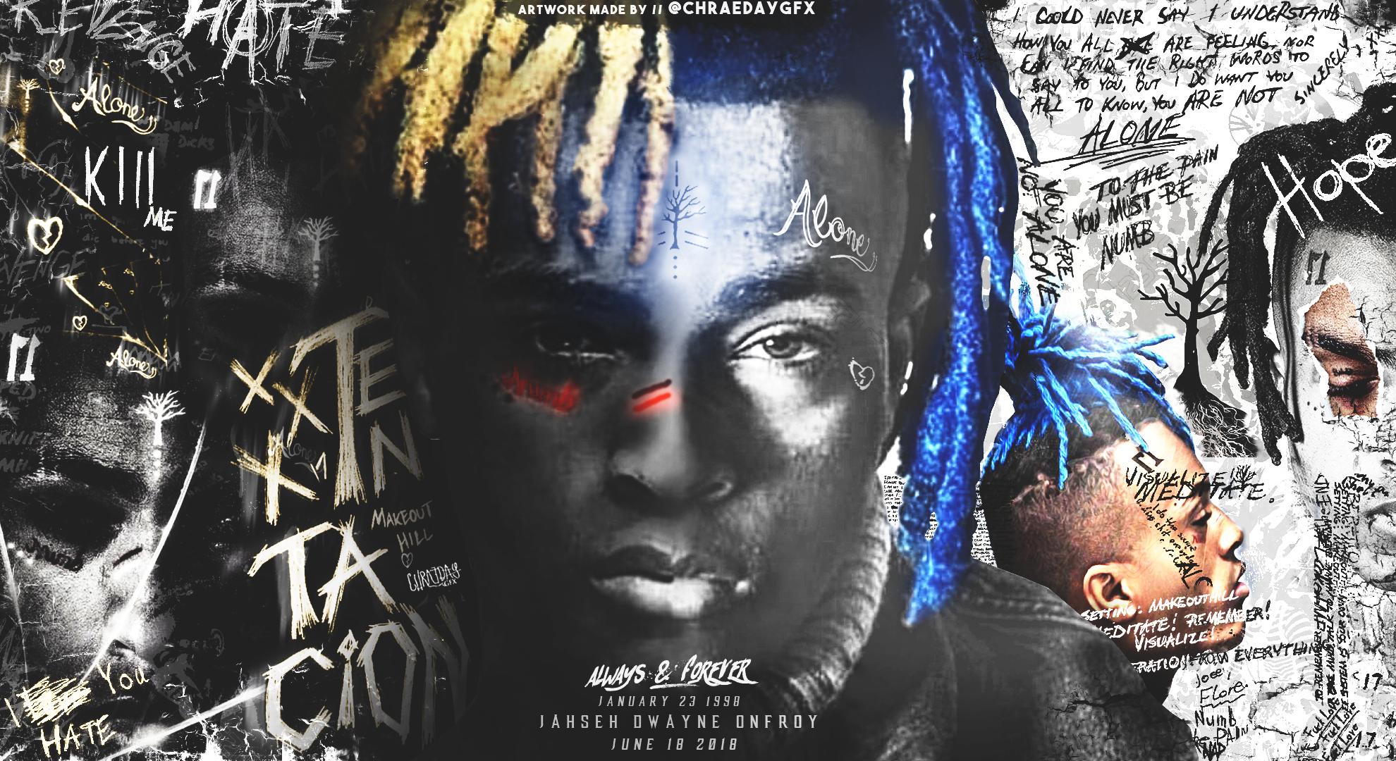 Aguhny - #XXXTentacion Desktop Wallpaper Art i designed. Feel free to use them :) #RIPX #LongLiveJahseh #RIPXXXTentacion