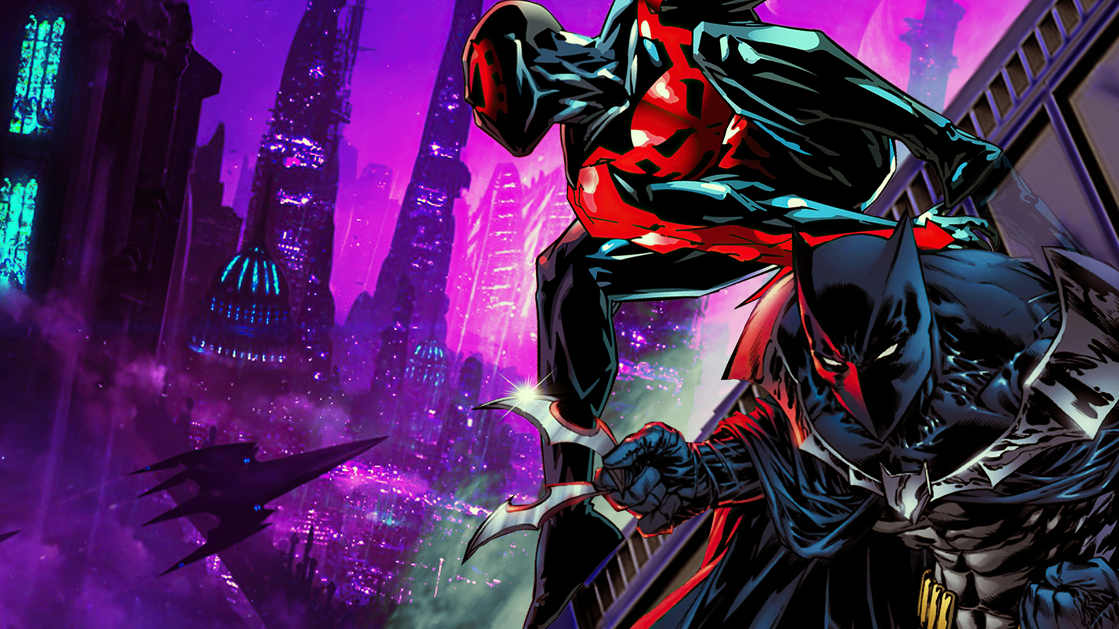 Spiderman 2099 And Batman 1 Million Wallpaper, HD Superheroes Wallpaper, 4k Wallpaper, Image, Background, Photos and Picture