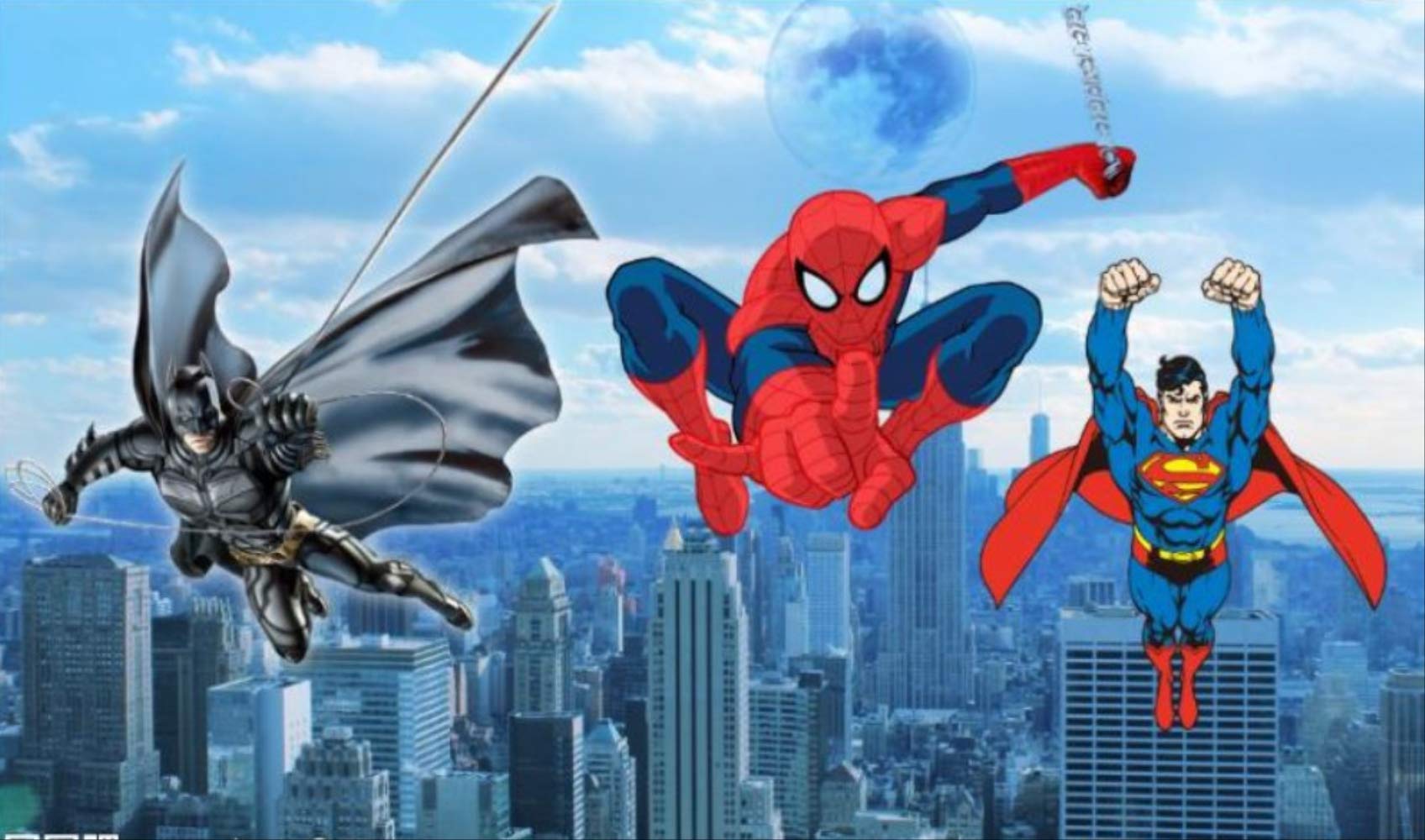 Wall Wallpaper Avengers Photo Wallpaper HD 3D Empire State Building Batman SpiderMan Superman Wall BoyRestaurant Bar Bedroom Living Room Designer, Amazon.nl: DIY & Tools