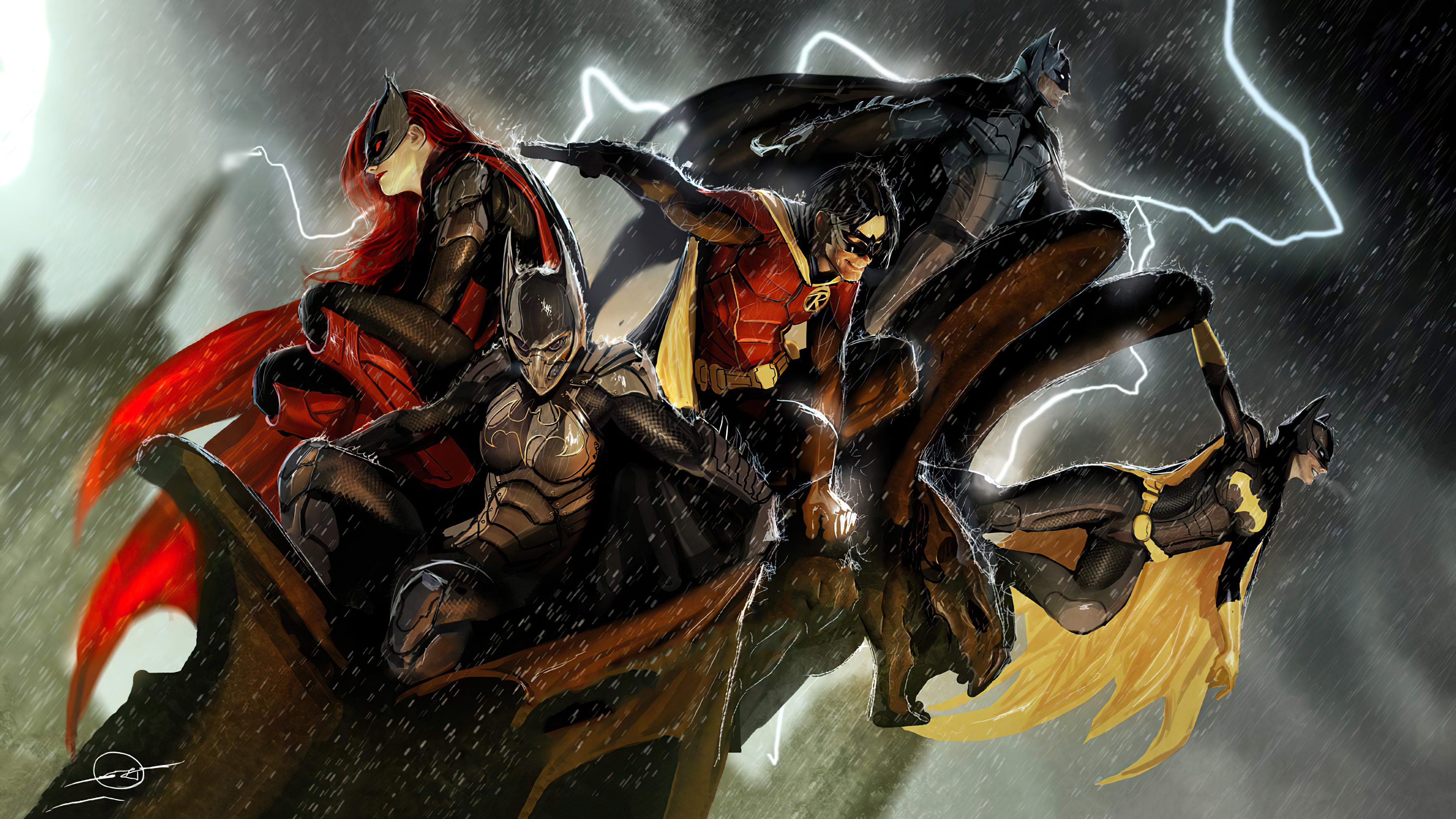 Download Cassandra Cain Tim Drake Kate Kane DC Comics Robin (DC Comics) Batwoman Comic Batman HD Wallpaper