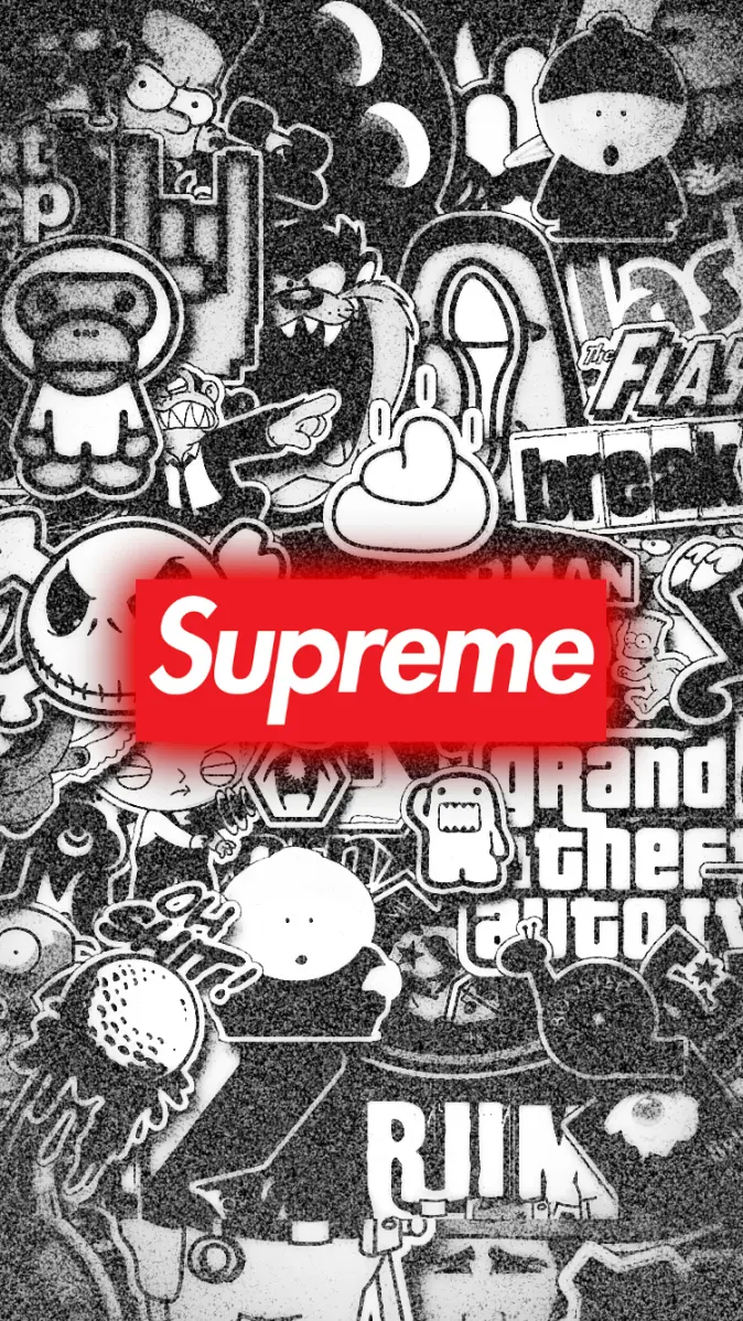 Black supreme wallpaper