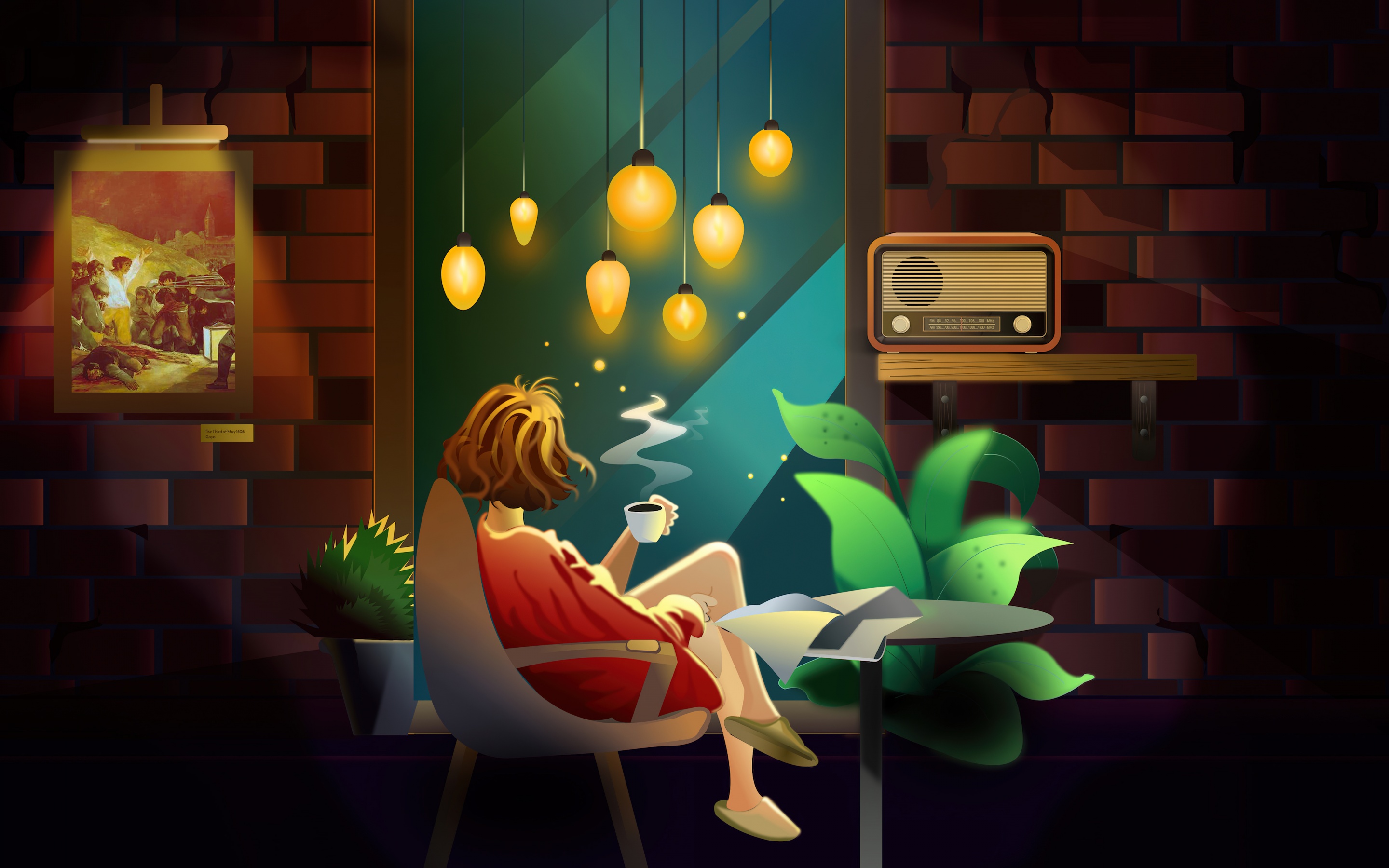 Teen girl Wallpaper 4K, Coffee, Myself, Lonely