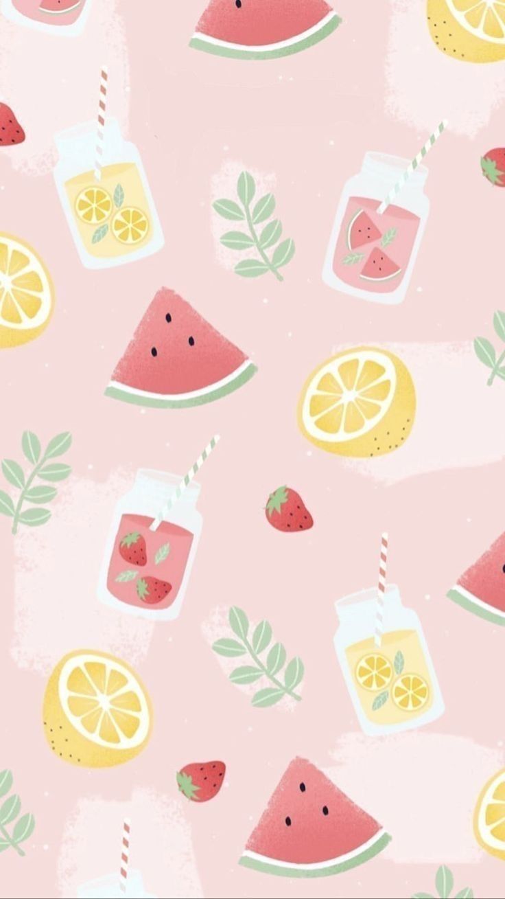 Cute Summer Fruits Wallpaper
